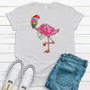 Cute Christmas Flamingo, Christmas Lights, Flamingo Lover, Premium Cotton Unisex Tee, Size 2x, 3x, 4x Plus Size Available