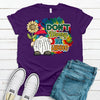 Don't Worry Be Hippie, Gnome And Sunflower, Tie Dye, Hippie Shirt,  Premium Cotton Unisex Tee, Plus Size 2x, 3x, 4x Available