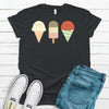 Cute Summer Ice Cream Cone, Popsicle, Sno Cone, Premium Cotton Unisex, Plus Size 2x, 3x, 4x Available