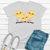 Hanging With My Peeps, Super Cute Chicks And Easter Eggs, Easter Tee Shirt, Spring Chickens, Premium Soft Unisex Tee Shirt, Choice Of Colors