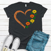 Fall Heart, Sunflowers, Cute Fall Flowers, Yellow And Orange Flowers, Premium Soft Tee Shirt, 2x, 3x, 4x, Plus Sizes Available