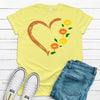 Fall Heart, Sunflowers, Cute Fall Flowers, Yellow And Orange Flowers, Premium Soft Tee Shirt, 2x, 3x, 4x, Plus Sizes Available