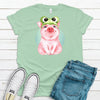 Fun Pig In Frog Costume, Dress Up Pig, Costume Party Pig, Frog Costume, Premium Soft Tee Shirt, Plus Sizes Available 2x, 3x, 4x