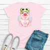 Fun Pig In Frog Costume, Dress Up Pig, Costume Party Pig, Frog Costume, Premium Soft Tee Shirt, Plus Sizes Available 2x, 3x, 4x