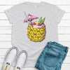 Cute Pineapple Rum Drink Shirt, Beach Drink, Summer Pool, Umbrella Drink, Premium Soft Tee Shirt, Plus Sizes Available 2x, 3x, 4x,