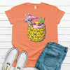 Cute Pineapple Rum Drink Shirt, Beach Drink, Summer Pool, Umbrella Drink, Premium Soft Tee Shirt, Plus Sizes Available 2x, 3x, 4x,