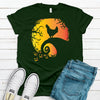 Halloween Chicken Shirt, Harvest Moon Chicken Silhouette, Premium Soft Tee Shirt, Plus Sizes Available 2x, 3x, 4x,