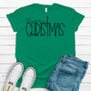 Simple Merry Christmas, Cute Script, Christmas Tee Shirt, Premium Soft Shirt, Plus Sizes Available 2x, 3x, 4x,