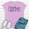 Simple Merry Christmas, Cute Script, Christmas Tee Shirt, Premium Soft Shirt, Plus Sizes Available 2x, 3x, 4x,