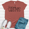 Simple Merry Christmas, Cute Script, Christmas Tee Shirt, Premium Soft Shirt, Plus Sizes Available 2x, 3x, 4x,