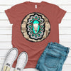 Unusual Turquoise With Steer Skull, Western Look Shirt, Cowboy, Premium Soft Shirt, 2x, 3x, 4x, Plus Sizes Available