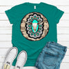 Unusual Turquoise With Steer Skull, Western Look Shirt, Cowboy, Premium Soft Shirt, 2x, 3x, 4x, Plus Sizes Available