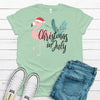 Super Fun Christmas In July, Flamingo Summer Shirt, Premium Cotton Tee , Soft Tee Shirt, Plus Size Available 2x, 3x 4x