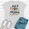 Just A Girl Who Loves Christmas In July, Summer Christmas, Premium Cotton Tee , Soft Tee Shirt, Plus Size Available 2x, 3x 4x