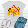 Cute Hippie Rainbow, Daisy And Sunflowers, Hippie Design, Premium Unisex Tee, Plus Size 2x, 3x, 4x Available