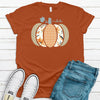 Fall Pumpkin, Fall Burlap And Plaid Pumpkin, Thanksgiving Tee, Cute Fall Shirt, Premium Unisex Tee, Plus Size 2x, 3x, 4x Available