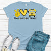 Peace Love Bus Driver, Bus Driver Gift, Bus Driver Shirt, Premium Cotton Unisex Tee, Plus Size 2x, 3x, 4x Available