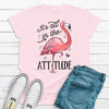 Super Cute Pink Flamingo, It's All In The Attitude, Soft Premium Tee, Plus Sizes 2x, 3x, 4x Available, Summer Flamingo