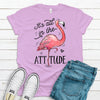 Super Cute Pink Flamingo, It's All In The Attitude, Soft Premium Tee, Plus Sizes 2x, 3x, 4x Available, Summer Flamingo