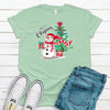 Merry Christmas, Snowman And Christmas Tree, Premium Unisex Tee, Size 2x, 3x, 4x Plus Size Available