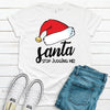 Santa Stop Judging Me, Funny Christmas, Premium Cotton Unisex Tee, Plus Size 2x, 3x, 4x Available