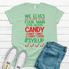 We Elves Try To Stick To The Four Food Groups, Premium Cotton Unisex Tee, Plus Size 2x, 3x, 4x Available