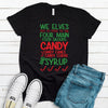 We Elves Try To Stick To The Four Food Groups, Premium Cotton Unisex Tee, Plus Size 2x, 3x, 4x Available