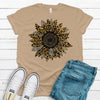 Leopard Sunflower Shirt, Sunflower Lover, Beautiful Sunflower Tee, Premium Soft Unisex Tee, Plus Size 2x, 3x, 4x Plus Sizes Available