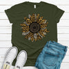 Leopard Sunflower Shirt, Sunflower Lover, Beautiful Sunflower Tee, Premium Soft Unisex Tee, Plus Size 2x, 3x, 4x Plus Sizes Available