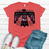 Tribal Thunderbird, Eagle Design, Native Bird,  Premium Cotton Unisex Tee, Plus Size 2x, 3x, 4x Available