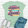 Support Local Tee, Local Shopping Shirt,  Premium Cotton Unisex Tee, Plus Size 2x, 3x, 4x Available