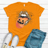 Cute Halloween Shirt, Leopard Lips Pumpkin Face, Premium Cotton Tee, Soft Tee Shirt, Plus Size Available