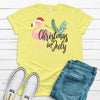 Super Fun Christmas In July, Flamingo Summer Shirt, Premium Cotton Tee , Soft Tee Shirt, Plus Size Available 2x, 3x 4x