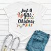 Just A Girl Who Loves Christmas In July, Summer Christmas, Premium Cotton Tee , Soft Tee Shirt, Plus Size Available 2x, 3x 4x