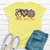 Peace Love Fall, Pumpkin Shirt, Premium Cotton Unisex Tee, Plus Size 2x, 3x, 4x Plus Sizes Available