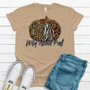 Fall Shirt, Wild About Fall, Animal Print Pumpkin, Premium Soft Unisex Tee, Plus Size 2x, 3x, 4x Plus Sizes Available