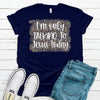 I'm Only Talking To Jesus Today, Christian, Leopard Background, Premium Soft Tee Shirt, 2x, 3x, 4x, Plus Sizes Available