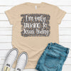 I'm Only Talking To Jesus Today, Christian, Leopard Background, Premium Soft Tee Shirt, 2x, 3x, 4x, Plus Sizes Available