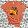 Fall Shirt, Leopard Pumpkin With Sunflower, Cute Fall Shirt, Premium Cotton Unisex Tee, Plus Size 2x, 3x, 4x Available