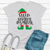 Santa's Favorite Bus Driver, Bus Driver Christmas Gift, Bus Driver Shirt, Premium Cotton Unisex Tee, Plus Size 2x, 3x, 4x Available