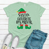 Santa's Favorite Bus Driver, Bus Driver Christmas Gift, Bus Driver Shirt, Premium Cotton Unisex Tee, Plus Size 2x, 3x, 4x Available