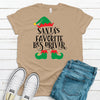 Santa's Favorite Bus Driver, Bus Driver Christmas Gift, Bus Driver Shirt, Premium Cotton Unisex Tee, Plus Size 2x, 3x, 4x Available