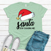 Santa Stop Judging Me, Funny Christmas, Premium Cotton Unisex Tee, Plus Size 2x, 3x, 4x Available