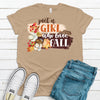 Fall And Pumpkin Tee, Just A Girl Who Loves Fall, Cute Fall Shirt,  Premium Soft Unisex Tee, Plus Size 2x, 3x, 4x Available