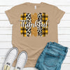 Yellow Plaid Leopard Print Thankful, Premium Unisex Soft Shirt, Plus Sizes Available 2x Fall, 3x Fall, 4x Fall