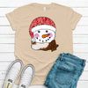 Western Style Snowman, Snowman With Cow Print Scarf, Premium Unisex Soft Tee, Plus Size 2x Christmas, 3x Christmas, 4x Christmas Available