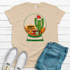 Christmas Cactus Snow Globe, Western Christmas, Premium Unisex Soft Tee, Plus Size 2x Christmas, 3x Christmas, 4x Christmas Available