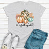 It's Fall Y'all, Blue Polka Dot Pumpkins, Leopard Pumpkin, Premium Unisex Soft Shirt, Plus Sizes Available 2x Fall, 3x Fall, 4x Fall