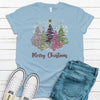 Beautiful Zig Zag Christmas Trees, Merry Christmas Pastel Christmas Trees, Premium Unisex Tee, 2x, 3x, 4x, Plus Size Available