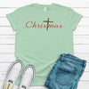 Christmas Tee, Religious Christmas With Leopard Cross, Premium Soft Unisex Shirt, Plus Sizes Available 2x Holiday, 3x Holiday, 4x Holiday